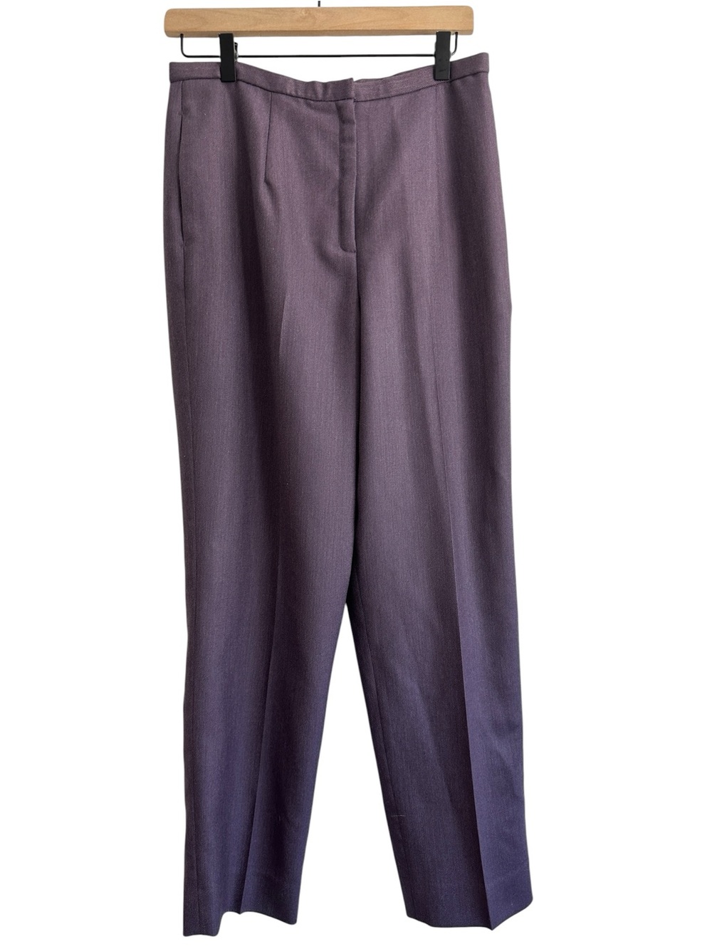 Pendleton Women Pants 10 P Purple 100% Wool Preppy Business Dress Trousers New